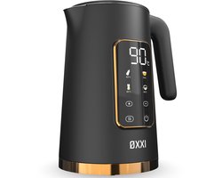 ØXXI® Waterkoker met Temperatuurregeling - Display - Retro Zwart - Dubbelwandig 1.7L - Geschikt voor Babyvoeding