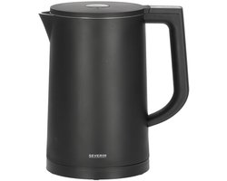 Severin WK 3483 Waterkoker 'COOL TOUCH', ca. 2.200 W, 1,7 l, instelbare temperatuurniveaus: 30 °C - 100 °C in stappen van 5 graden Celsius, warmfunctie, 'Be -Silent'-functie, wasbaar Kalkfilter, 100% BPA-vrij