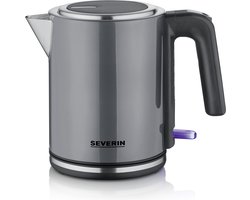 Severin WK 9574 - Waterkoker - hoogwaardig roestvrij staal - XXL-opening - bediening met één hand - Antraciet