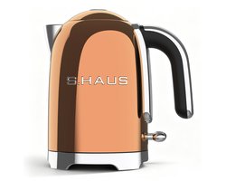 Swiss Haus® SWK2127 Waterkoker - 1.7L - 2200W – Retro Design – Kalkfilter – 360° Draaibare Basis – Kalkfilter - Koper