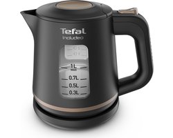Tefal Includeo KI5338 - Waterkoker - 1L - Maataanduiding - Anti-kalkfilter - 2400W - Zwart