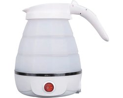 Waterkoker - Inklapbare waterkoker - Camping waterkoker - Opvouwbare waterkoker -Compacte waterkoker - Draagbare waterkoker - Warmwaterketel - Reiswaterkoker - Makkelijk in gebruik - Wit