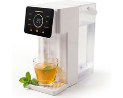 Wellewares - Heetwaterdispenser - Waterkoker - 6 Temperaturen 25-100°C - 8 Hoeveelheden - 3 Liter - Instant Heetwatertap - Touchscreen - Wit