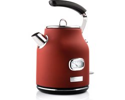 Westinghouse Retro Waterkoker – 1,7L – Elektrische Waterkoker – BPA-vrij – Met Kalkfilter – 2200W – Rood