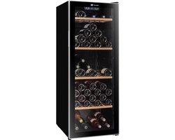 Climadiff CS105B1 - Wijnkoelkast voor 105 Flessen - Wijnklimaatkoelkast Vrijstaand met 1 Temperatuurzone - Wijnkoeler - Instelbaar tussen 5°C en 20°C