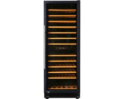 Exquisit GCWK320 - Wijnkoelkast - Houten planken - 2 Zones - Wijnklimaatkast - 92 flessen - Wijnkoeler