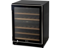 HCB® - Professionele luxe Wijnkoelkast met 2 zones - 40 flessen - Wijnklimaatkast met houten lades - Vrijstaand wijn koelkast - Klimaatkast - Wijnkast - Wijnfrigo koeler - 47 kg - Frigo - 6811