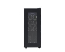 Heinner HRV-A28DRM8 Wijnkoelkast – 28 L – Geschikt voor 8 Flessen – LED-display – 3 Metalen Leggers – Omkeerbare Deur – Zwart – 5 Jaar Garantie