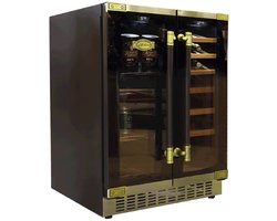 Kaiser - wijnkoelkast - K 64800 AD - Inbouw wijnkoelkast - wijnflessen - wijn - 20 wijnflessen en 63 bierblikjes - 82 cm