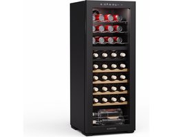 Klarstein Bovella 36 Duo+ wijnkoelkast – 36 flessen, 2-zone, 5–18°C, touch-bediening, led-verlichting, UV-bescherming, vrijstaand, wijnklimaatkast