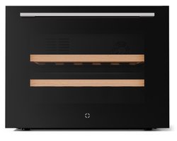 Klarstein Illuminosa inbouw wijnkoeler - 19 flessen, 5-20 °C, touchbediening, LED, UV-glas, beukenhouten planken, stil, geïntegreerde wijnkoeler