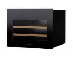 Klarstein Rhone 28 Uno wijnkoelkast - 28 flessen, 1-zone, 5-20 °C, led-bediening, push-to-open-deur, UV-bescherming, stil bedrijf, zwart