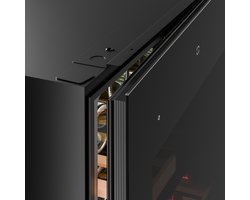 Klarstein Velaire wijnkoelkast met twee zones - 36 flessen, inbouw, 5-22 °C, touchbediening, led, uv-glas, 41 dB, minimalistisch design, wijnkoeler