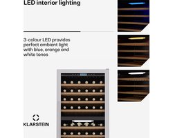Klarstein Vinovilla Trio WeinKoelkast – 144 Flaschen, 3 Zonen, 5–20°C, LED-Beleuchtung, UV-Schutz, freistehend, Weinklimaschrank - betrouwbare prestaties