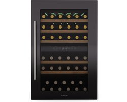 Klarstein Vinsider 57 Duo Weinkühlschrank 2 Zonen 57 Flaschen, 5 22 °C, Leise 38 dB, Einbau, UV Schutz Glas, Holzregale, Edelstahl, R600a – geschikt voor thuisfitness en sportschoolgebruik, duurzame constructie, eenvoudig te monteren, ideaal voor kra