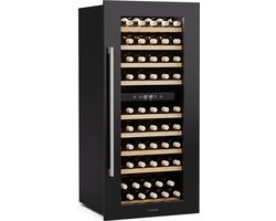 Klarstein Vinsider Duo Weinkühlschrank 79 Flaschen, 2 Zonen, 5 22 °C, Touch Bedienung, LED Beleuchtung, UV Schutz, Einbauschrank, Schwarz – geschikt voor thuisfitness en sportschoolgebruik, duurzame constructie, eenvoudig te monteren, ideaal voor kra