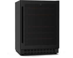 Klarstein Wijnkoeler Velaire wijnkoelkast met twee zones - 46 flessen, 5-22 °C, touchbediening, LED, UV-glas, inbouw- of vrijstaande wijnkoelkast, 41 dB - 82 cm - voor Bar - Houten Schappen - voor Champagne - voor Keuken