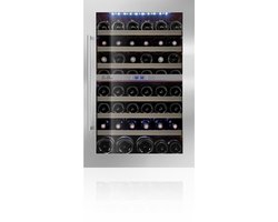 Le Chai LB555 - Inbouw Wijnkoelkast - RVS - 50 flessen - 2 Temperatuurzones 5 tot 18 °C - Nismaat 88 cm H