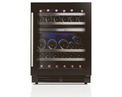 Le Chai LBN 445 - Wijnkoelkast met 2 temperatuurzones - Inbouw of vrijstaand gebruik - 44 flessen - Zwart - 4 schuiflades - 3 LED kleuren - 39 dB