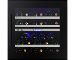 Le Chai LBN270 - Inbouw wijnklimaatkast nis 60 cm H - 27 Flessen - 5-22°C - 3 Kleuren LED