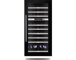 Le Chai LBN720V - Inbouw Wijnklimaatkast - 72 Flessen - 2 T° - Nismaat 122 cm - Ventilatiesysteem ingebouwd - 9 schuiflades - Presentatielade