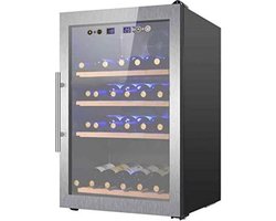 Le Chai LM 520X - Wijnkoelkast - 52 flessen - 1 Temperatuur 5 à 20 °C - Vrijstaand - RVS - Anti-vibratie - LED verlichting