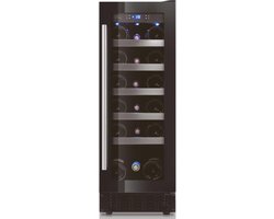 Le Chai LMN180 - inbouw of vrijstaande wijnkoelkast - Zwart - 18 flessen - 1 Temperatuur 5 tot 18 °C - LED verlichting - 82 cm Hoog