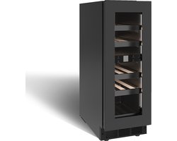 Nestor M Wijnkoelkast NWXS216FXN1 - Black RVS - 30 cm breed - 2 Zone - 16 Flessen