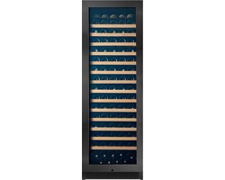 PeVino PNG180S-HHBS Wijnbewaar- of Serveerkast - 1 Zone - 159 Fl.- Black Steel - Deurslot - Temperatuuralarm