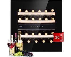 Rhône 25 Duo wijnkoelkast compressiekoeling 2 zones 75 liter 25 flessen