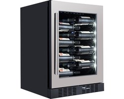 Temptech Copenhagen Wijnkoelkast - CPROX60SX - 1 Zone - 40 flessen - label view - slechts 38 dBa