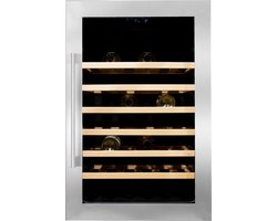 Vinata Premium Wijnkoelkast Serottini Inbouw - RVS - 48 flessen - 87.7 x 59x 55.8 cm - Glazen deur