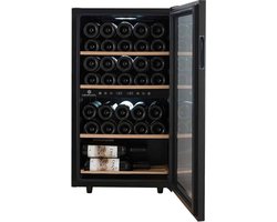 Wijnkoelkast- Cavecool Chill Ruby – 34 flessen – 2 temperatuurzones – zwart