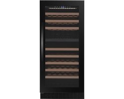 Wine Klima D104T - Zwart - Greep - Wijnkoelkast - 110 flessen - 2 zones