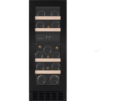 Wine Klima D16-OB72-Push - Zwart - Onderbouw wijnklimaatkast - Zwart - 2 zones - 16 flessen