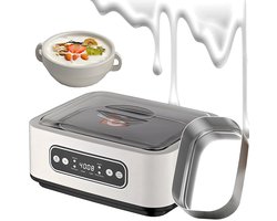 1600 ml Ultimate Yoghurtmaker - 26 × 21 × 12 cm - met 36-uurs timer - automatische yoghurtmaker - met temperatuurregeling LED-display - eenvoudig schoon te maken, geen kopjes nodig om verse, gezonde desserts te maken - wit - 2stuk