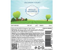 Biologische Bulgaarse Yogurt Starter - Maak Tot 2 Liter Romige Yogurt