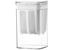 EXCITAT Yoghurtfilter - Yoghurtwei-scheider - Fijn filter met deksel - Herbruikbaar - 1100 ml Griekse yoghurtfilter - Voor het maken van dikke Griekse yoghurt en sojamelk - Wit