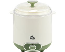HOMCOM yoghurtmaker - met accessoires - antislipvoeten - wit