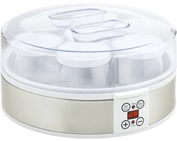 HOMCOM Yoghurtmaker Roestvrij staal, Kunststof 24L x 24B x 13H cm Wit