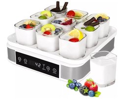 Yoghurtmaker - Machine - Yoghurtmachine - Met Temperatuurcontrole - Met Tijdcontrole - BPA Vrij - Met 9 Glazen - 9 Porties 170ml