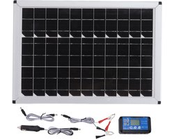 100W 18V Solar Panel Battery Charger Kit, Portable Monocrystalline Silicon Solar Panel Solar Charger for Cars Ships Aircraft Outdoor Agriculture Plants Tourism