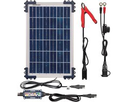 10W Zonnepaneel Acculader 12V Druppellader voor Motor, Scooter en Auto