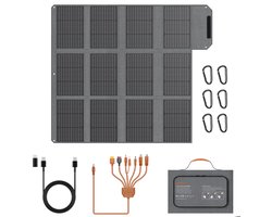 120W Vouwbaar Zonnepaneel, ETFE Monokristallijn Zonnepanel met 23% Conversie‑efficiëntie IP67 Waterdicht, USB‑A USB‑C DC Uitgang, Draagbaar Zonne Lader voor Kamperen Camper Noodstroom