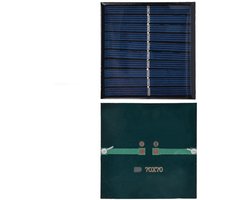 2-delige Mini-zonnepaneel 0,7 W 5 V 0-140 MA, 70 X 70 Mm Zonne-epoxypaneel, Draagbare Ingekapselde Zonnecel voor Apparaten met Laag Vermogen, Noodverlichting, Reclameverlichting, Verkeerslichten