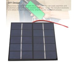 2 STCS 1,2W 5V zonnepaneel, DIY zonne-energieoplossing, polykristallijn zonnepaneel voor telefoon, tablet en camera, 100x100 mm kleine zonnepanelen