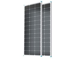 2 zonnepanelen 100 watt 12 volt monokristallijn PV-module voor camper, marine, dak en off-grid toepassingen