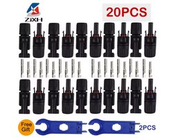 20 Stuks-10 Pair DC Solar Connector 1000V30A Panel Stecker IP67 waterdichte Connectors Kit voor PV/MC Kabel 2.5/4/6mm2