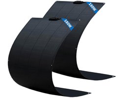 2x 180W Flexibele Monokristallijne Zonnepanelen (Totaal 360W) - Voor Caravan, Boot en Dak