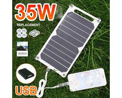 35W Draagbaar Zonnepaneel met USB | 5V SunPower Zonneoplader | Waterdicht & Duurzaam | Ideaal voor Powerbanks, Telefoons, Kamperen, Outdoor & Reizen